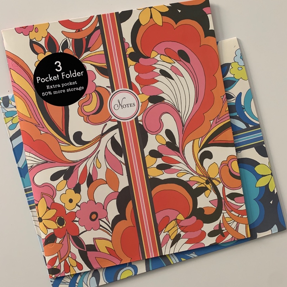 2 pk Carolina pad tri-fold 3 pocket folder - Picture 3 of 4